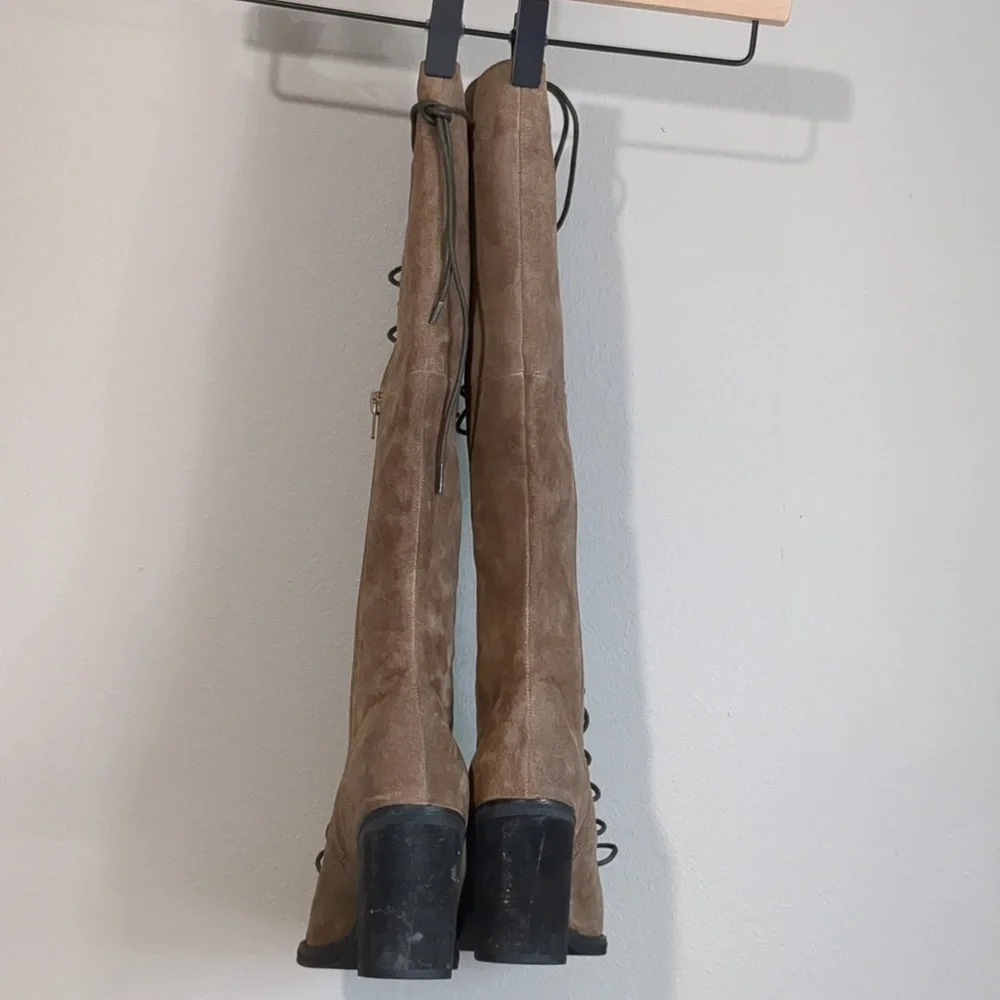 Free People x Jeffrey Campbell Perspective Tall Knee High Lace Up Boot 8.5